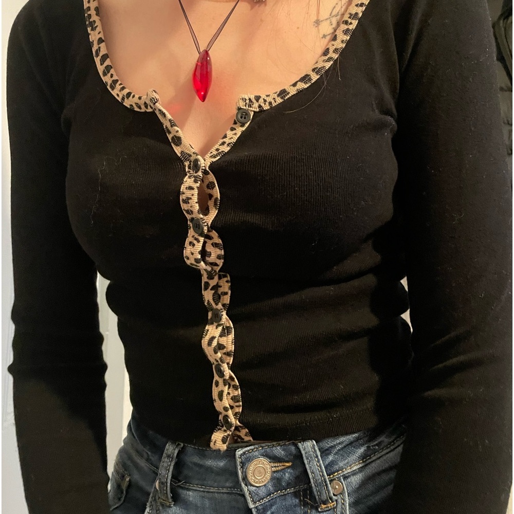 Brandy Melville Leopard Print Top